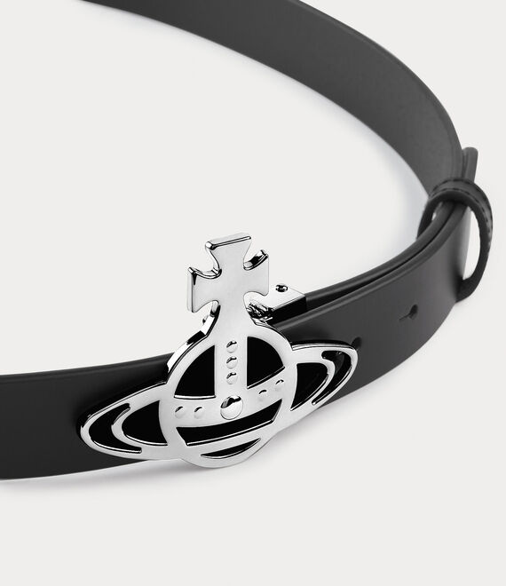 Vivienne Westwood line orb buckle/silver black